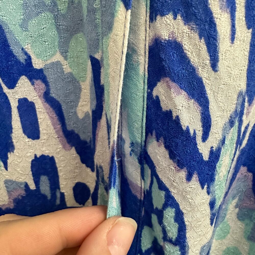 Lilly Pulitzer Elsa Long Sleeve Top "Tropi Call Me" Blue Women's Medium *READ* - Picture 5 of 8